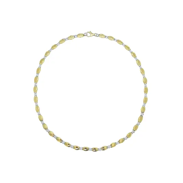 Gold Damenhalskette aus kombiniertem Gold