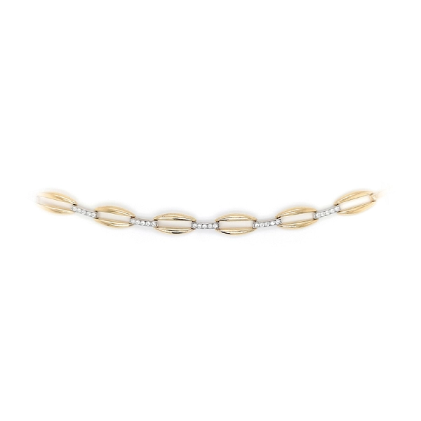 Gold Damenhalskette mit Zirkonen