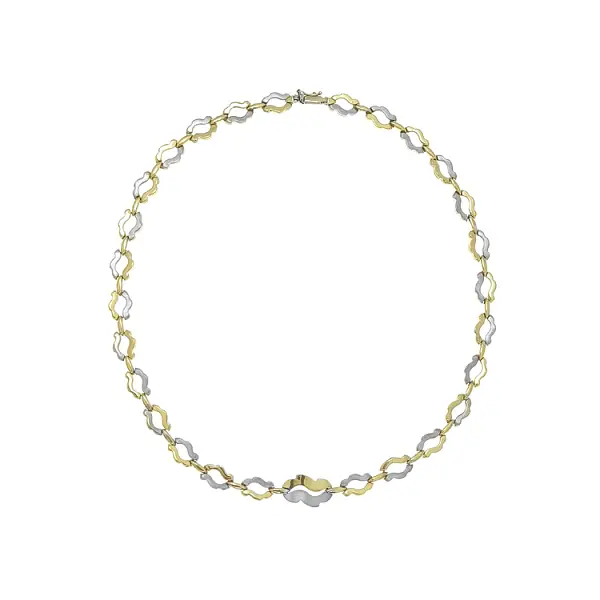 Damen-Halskette aus Kombinationsgold