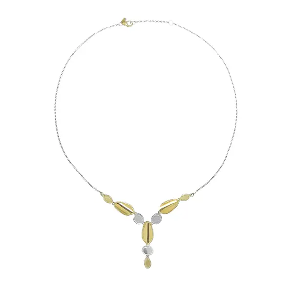 Gold Damenhalskette aus kombiniertem Gold