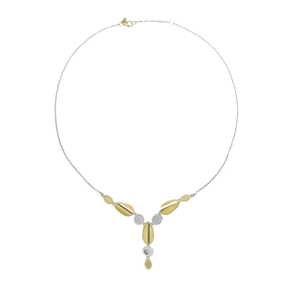 Gold Damenhalskette aus kombiniertem Gold