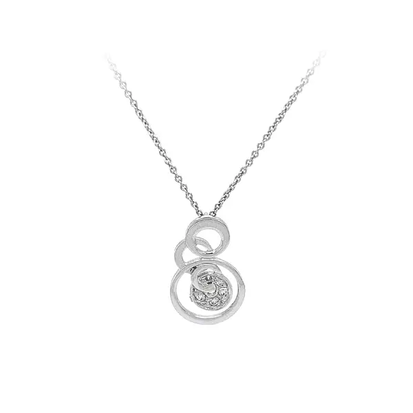 Halskette mit Zirkonen aus Weißgold