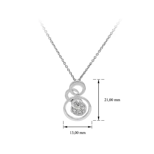 Halskette mit Zirkonen aus Weißgold