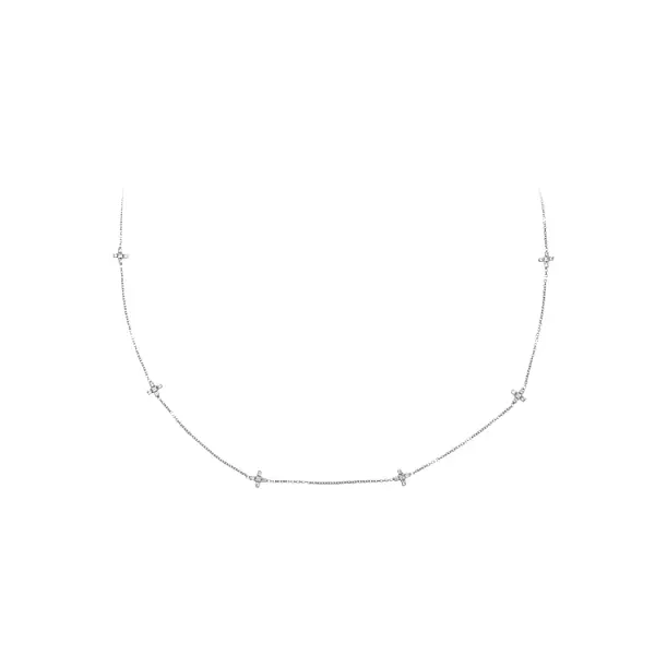 Damen Weißgold Kreuze Halskette