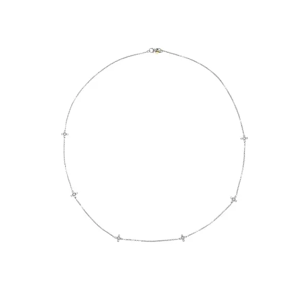 Damen Weißgold Kreuze Halskette