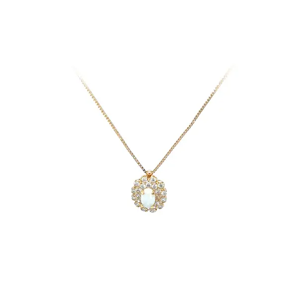 Goldhalskette mit Zirkonen