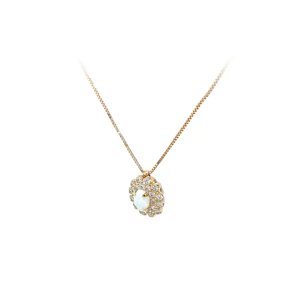 Goldhalskette mit Zirkonen