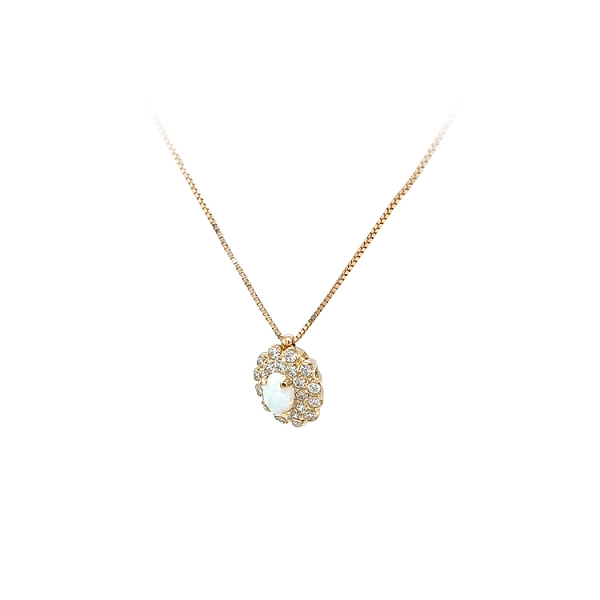Goldhalskette mit Zirkonen