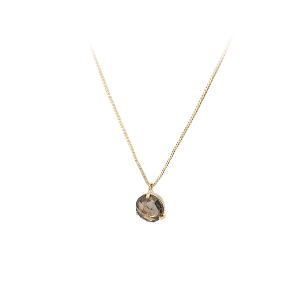 Gold Damenhalskette mit Quarz