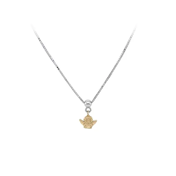 Halskette Engel aus kombiniertem Gold