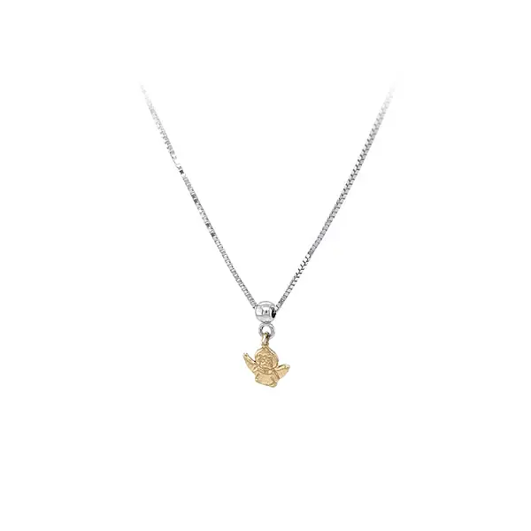 Halskette Engel aus kombiniertem Gold