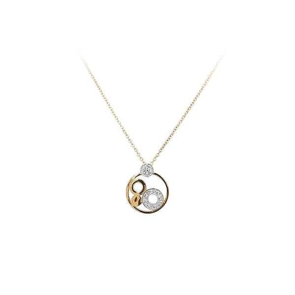 Goldhalskette mit Zirkonen