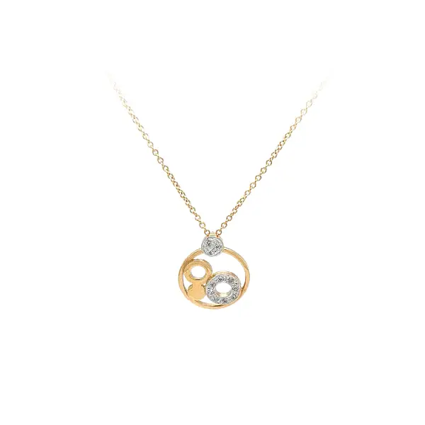 Goldhalskette mit Zirkonen