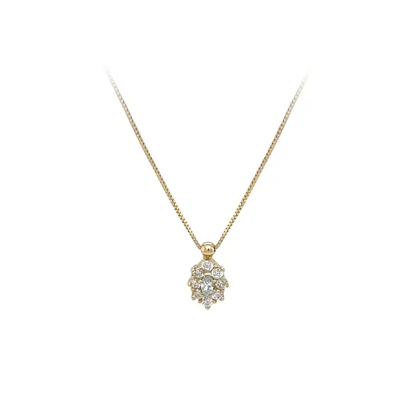 Goldhalskette mit Zirkonen