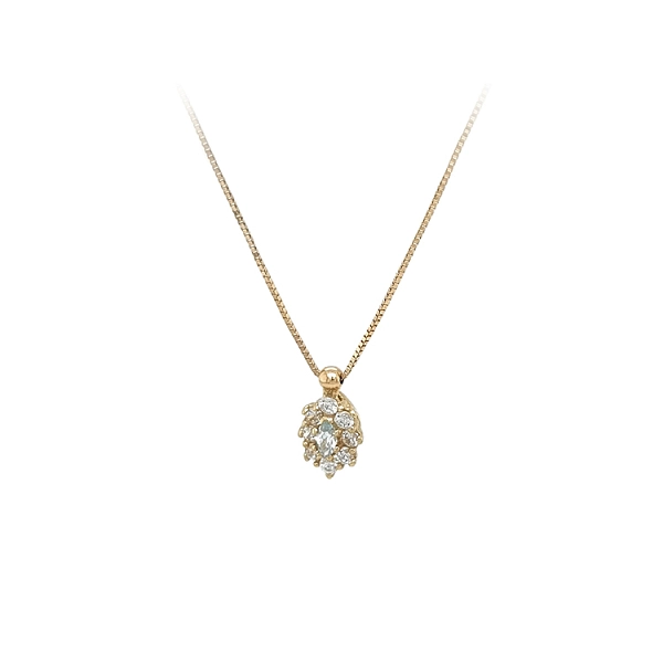 Goldhalskette mit Zirkonen