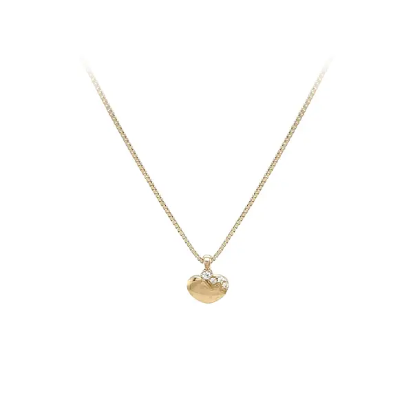 Goldherz mit Zirkonen