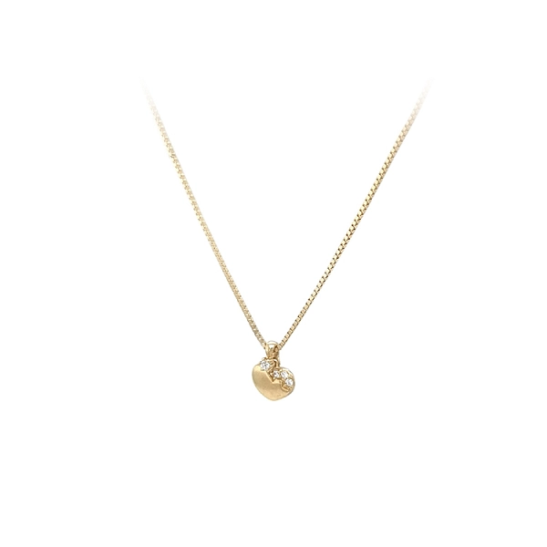 Goldherz mit Zirkonen