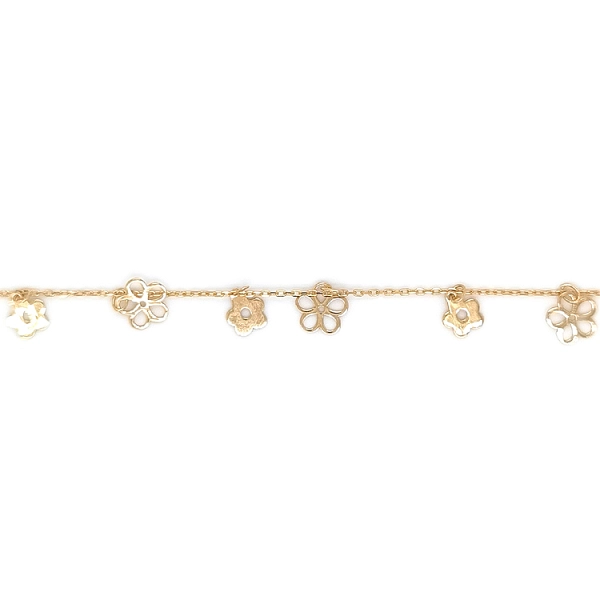 Gold Damen Halskette Blumen