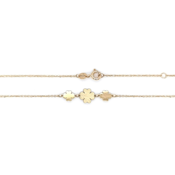Gold Damen Halskette Blumen