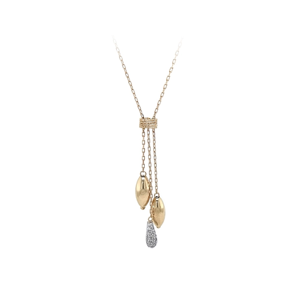 Halskette mit Zirkonias in Gold