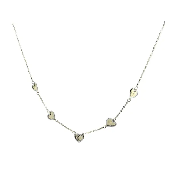 Goldene Halskette mit Herzen