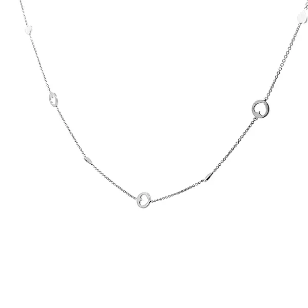 Goldene Halskette mit Herzen