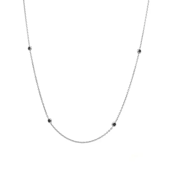 Goldkette mit schwarzen Steinen