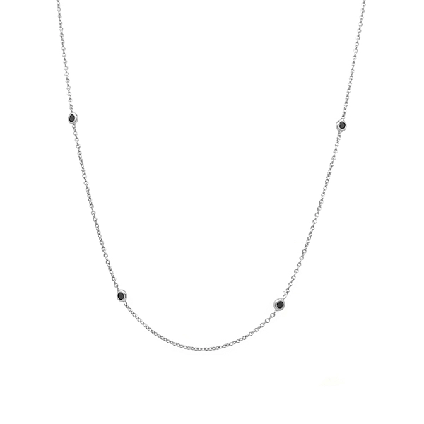 Goldkette mit schwarzen Steinen