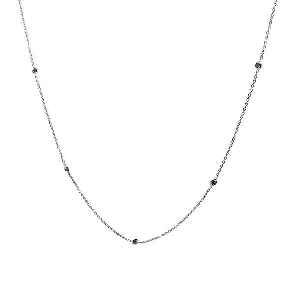 Goldkette mit schwarzen Steinen