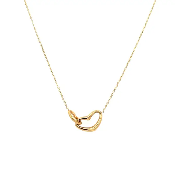 Gold Halskette Linked Hearts