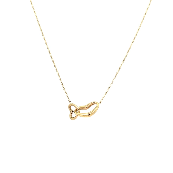 Gold Halskette Linked Hearts
