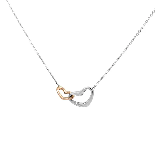 Gold Halskette Linked Hearts