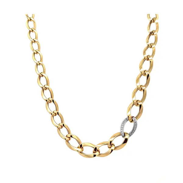 Goldhalskette mit Zirkonen