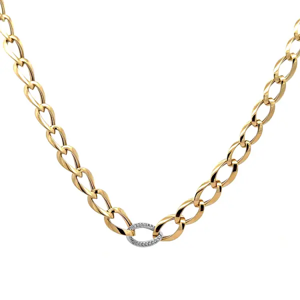 Goldhalskette mit Zirkonen