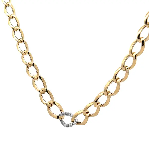 Goldhalskette mit Zirkonen