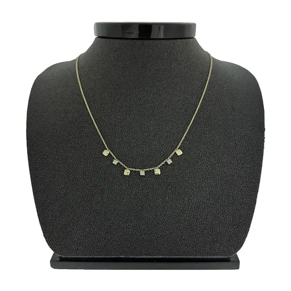 Goldhalskette mit Zirkonen