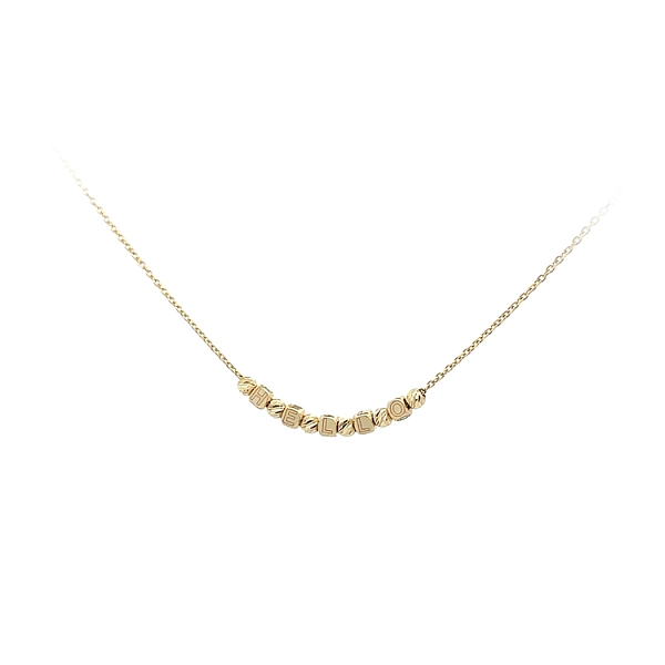 Gold Ladies Hello Halskette