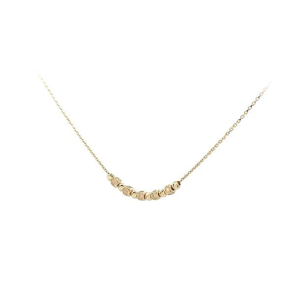 Gold Ladies Hello Halskette