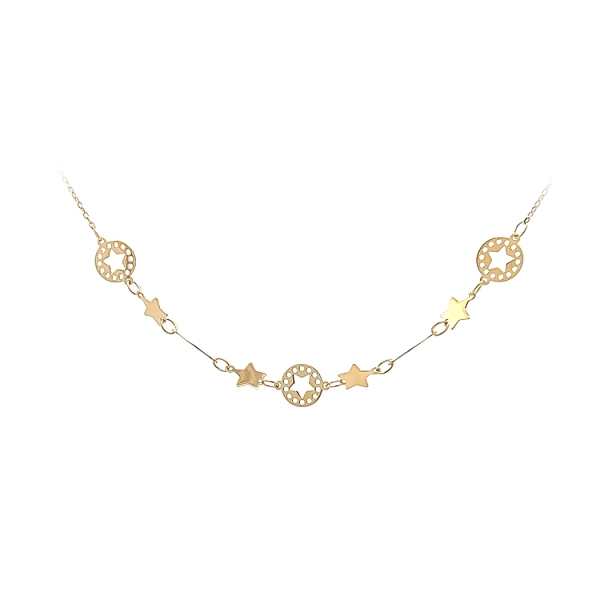Gold Damenhalskette Sterne