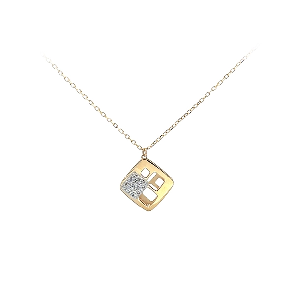 Goldhalskette mit Zirkonen