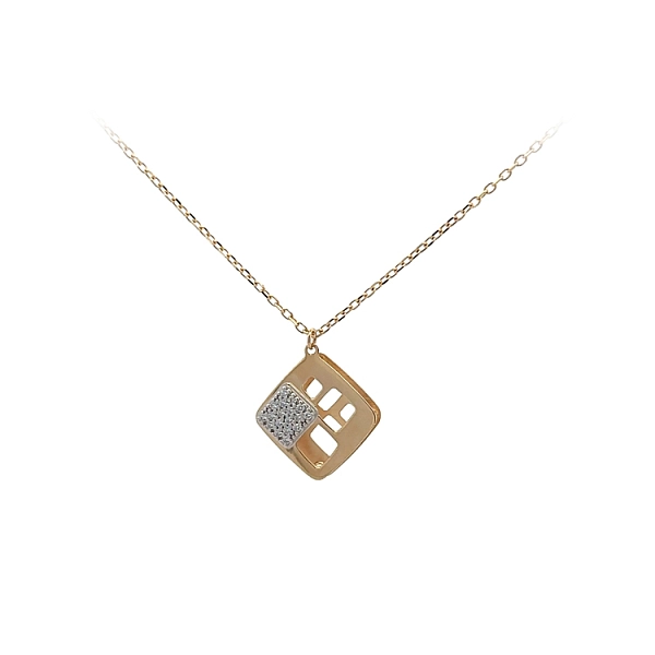 Goldhalskette mit Zirkonen