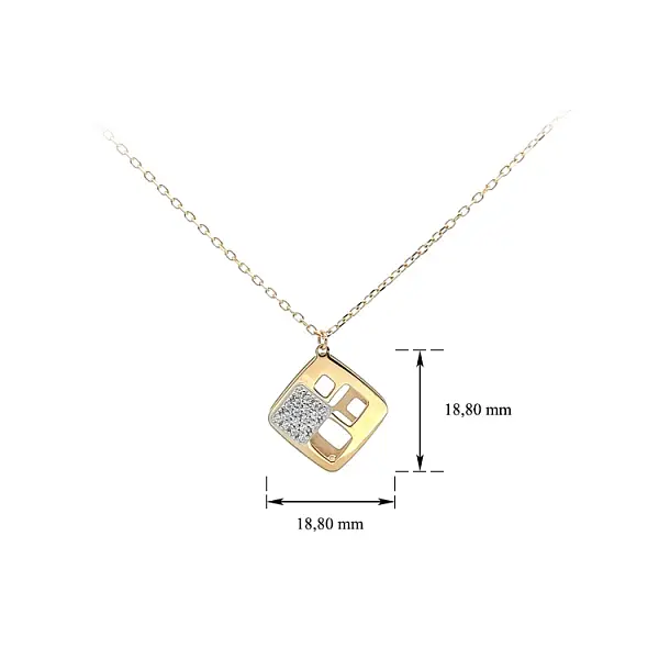 Goldhalskette mit Zirkonen