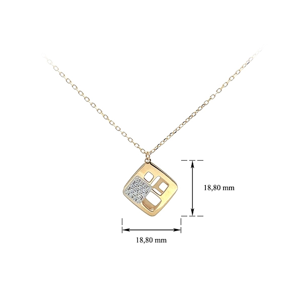 Goldhalskette mit Zirkonen