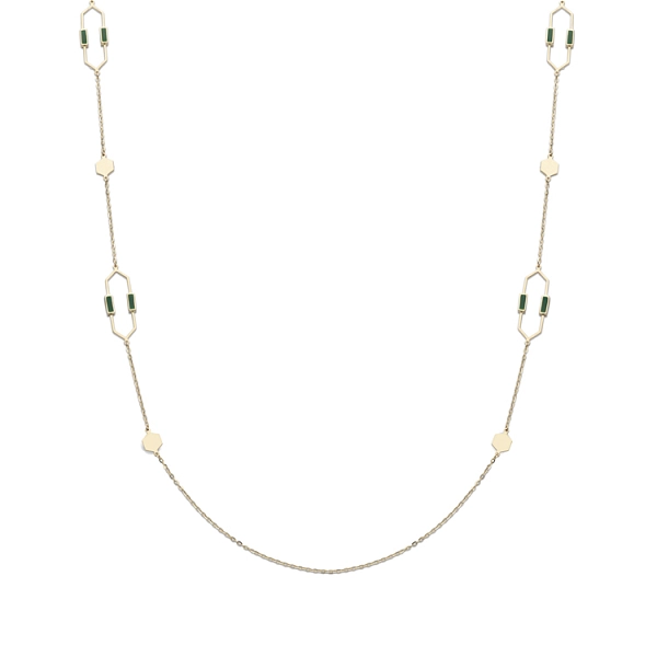 Gold-Halskette mit Emaille