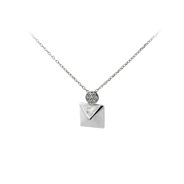 Halskette mit Zirkonen aus Weißgold