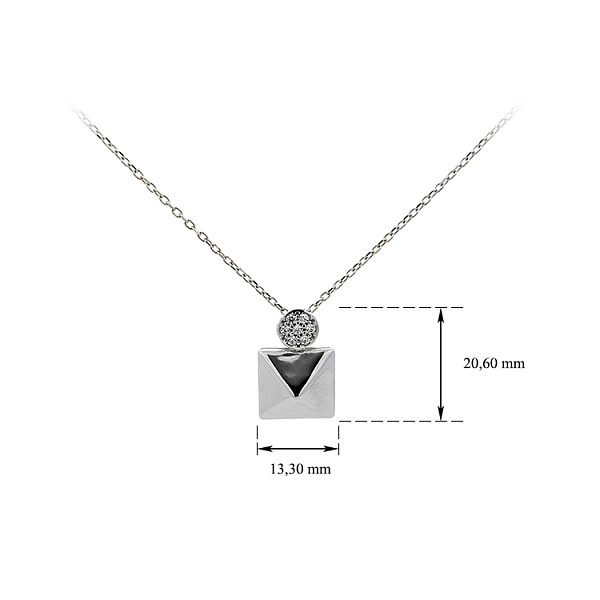 Halskette mit Zirkonen aus Weißgold