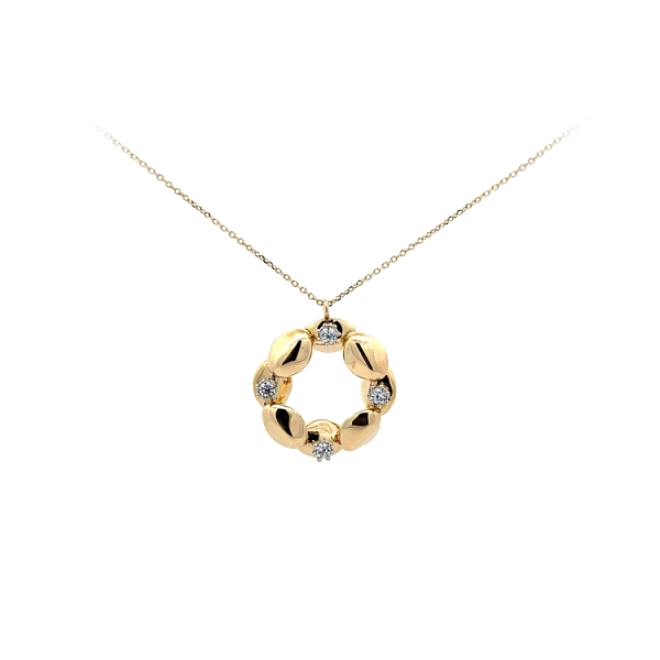 Goldhalskette mit Zirkonen