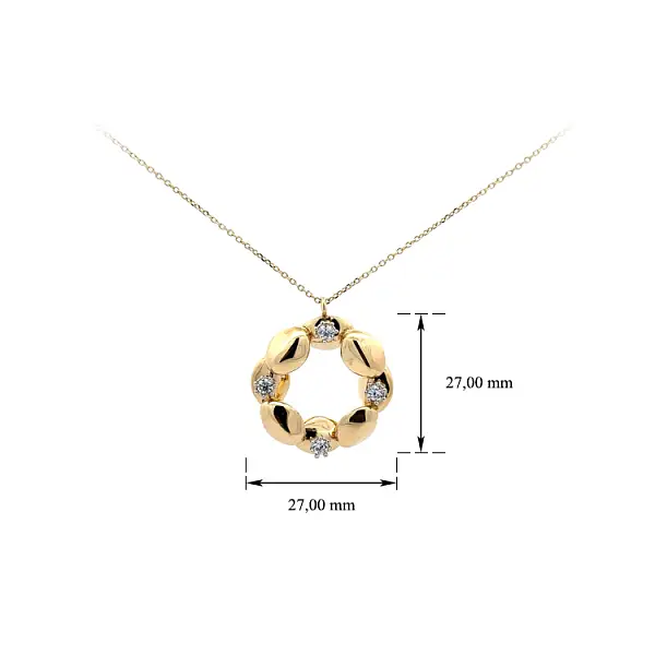 Goldhalskette mit Zirkonen