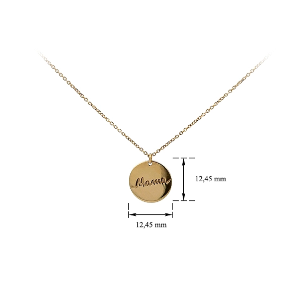 Goldene Halskette Mama