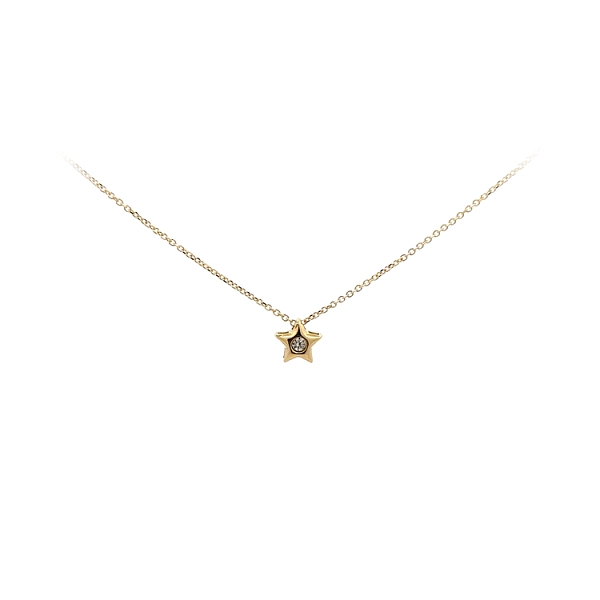 Goldstern-Halskette mit Zirkon